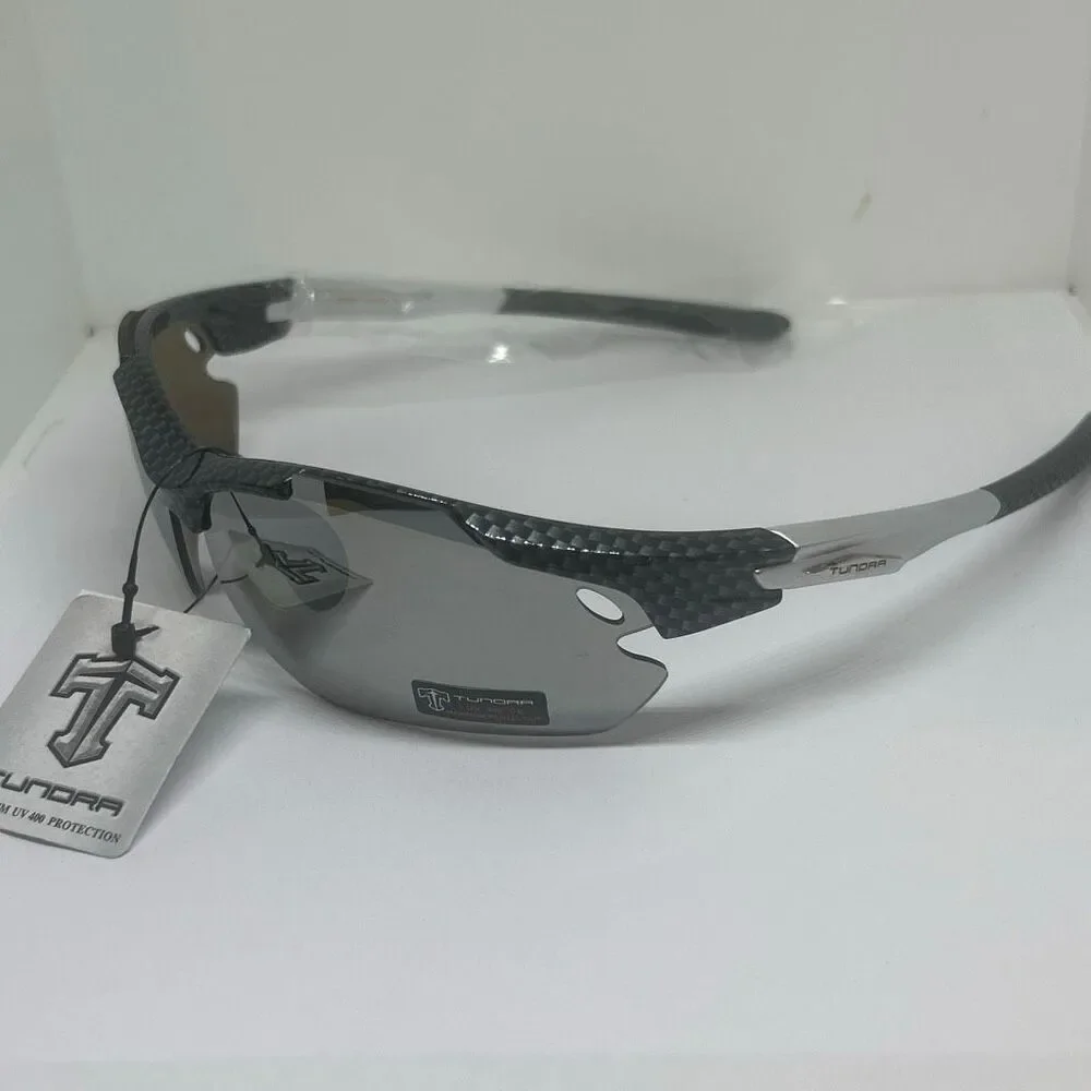Sport Wrap Semi Rimless Sunglasses Mirrored UV400 Protection Lightweight